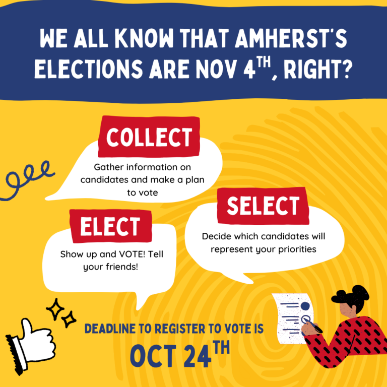 We all know that Amherst’s elections are Nov 4th, right